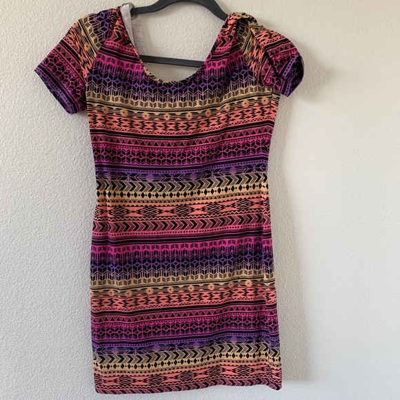 Forever 21 Dresses & Skirts - NWT Forever 21 tribal print rainbow mini